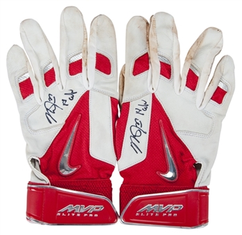 2014 Mike Trout Game Used and Signed/Inscribed Batting Gloves (Trout LOA)
